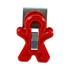 The Pencil Grip Magnet Man Magnetic Clip - White/Blue/Red/Black/Green - 10 Pack-Strong magnet holds even heavy items easily and securely