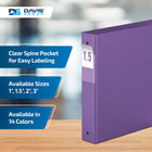 Davis Group Premium Economy Binder - Round Ring - 1.5" - Purple - 6 Pack-Round Ring, Non-Locking
