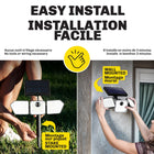 Bell+Howell Bionic Outdoor Solar Flood Lights with Motion Sensor - 2 Pack -Quick and easy set up: setup in under 5 minutes, wall mount, stake in ground, or move as needed for steps, driveway entrances, porch and camera areas