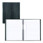 Blueline NotePro Ruled Notebook - 10-3/4" L x 8-1/2" W - Cool Grey - 200 Pages-Twin-wire binding with hard lizard-like cover