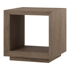 Hudson&Canal Evie 22"W Rectangular Side Table - Antiqued Grey Oak-Tabletop features a weight capacity of 50 lbs, lower shelf can hold 40 lbs