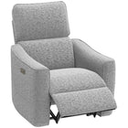 HOMCOM Upholstered Power Recliner with USB Ports - Grey-20.5" (52 cm) generous seat with high-density foam ensures supportive comfort