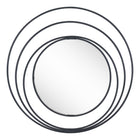 Zuo Luna Round Mirror - Black-Dimensions: 0.6" L x 31.7" W x 31.7" H