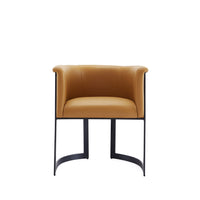 Manhattan Comfort - Chaise de salle à manger moderne Corso 26,38 po en similicuir rembourré - Beige-Chaise de salle à manger moderne pour salle à manger et salon