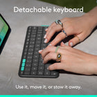 Logitech Flip Folio Keyboard Case for iPad 11/13 Pro (M4/M5) Air 13/11(M2/M3/M4)- Graphite-Adjust viewing angles and switch between landscape or portrait modes for typing, reading, or video calls—all while keeping your iPad setup compact and comfortable