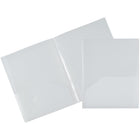 JAM Paper Heavy Duty Plastic Multi-Pocket Folders - 4 Pocket Organizer - Clear - 2 Pack-4