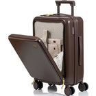 Champs Onyx Carry-on Luggage - Brown-Light-weight trolley. Adjustable height, aluminum telescopic trolley system