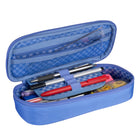 Pep Rally Organizer Pencil Case - Blue-Elastic pen loop divider for organized storage