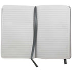 JAM Paper Hardcover Large Journal Notebook with Elastic - 100 Lined Sheets - 5 7/8" x 8 1/2" - Grey-Size: Large (5 7/8 x 8 1/2 inches) | Fits easily in bags, backpacks, and brief cases.
