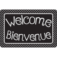 Ashley Productions The Original Fun Mat Welcome Mat - 15.5" x 23.5" - Bienvenue Welcome-Measurement & Design: The Bienvenue Welcome Mat measures 15.5" x 23.5".