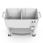 Permasteel 80 qt Rolling Patio Cooler with Divider & Shelf - White-Extended cooling power keeps drinks chilled for up to 36 hours