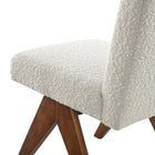 Modway Lyra Boucle Fabric Dining Room Side Chair - Ivory - 2 Pack-10