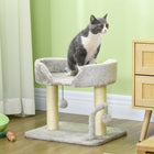 PawHut - Arbre à chat, condo avec poteaux à griffer en sisal-La plateforme offre un endroit douillet pour se détendre et faire la sieste 
