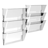 Storex Wall Pockets Legal Size - Clear - 3 Pack-Legal Size