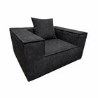 Exform SLOANE Sofa-In-a-Box Single Seat Arm Chair - Black-Pairs perfectly with other Sloane modules