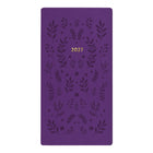 Letts of London 2027 Woodland Week-to-View Slim Size Planner - 5-7/8" x 3-1/8" - Assorted - Multilingual-Ribbon page marker / bookmark