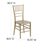 Flash Furniture HERCULES PREMIUM Series Gold Resin Stacking Chiavari Chairs - 2 Pack-Seat constructed of ultra-strong polycarbonate