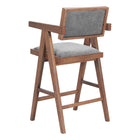 Zuo Delhi Counter Stool - Grey/Walnut - Set of 2-7