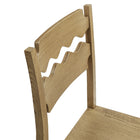 Modway - Jax Bois de chêne Tabouret de comptoir avec un dos ondulé en forme de rasoir in Chêne vieilli-9