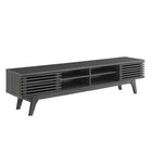Modway Render 70" Entertainment Center TV Stand - Charcoal-Mid-Century Style 70" TV Stand