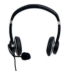 Spracht Over-the-Head Binaural Headset-Soft and comfortable leatherette covered ear cushions and headband.