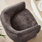 Modway Verity Barrel Back Chenille Dining Armchair - Chocolate Brown-No Assembly Required