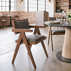 Zuo Delhi Dining Chair - Grey/Walnut - Set of 2-Dimensions: 21.1" L x 19.5" W x 29.9" H