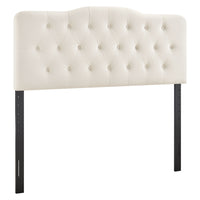 Modway Annabel Stain-Resistant Performance Velvet Queen Headboard - Alabaster-Stain-Resistant Performance Velvet