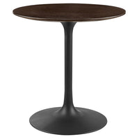 Modway Lippa 28" Round Wood Dining Table - Black Cherry Walnut-Modern Dining Table