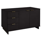 Manhattan Comfort Granville 55.04" Modern Sideboard - Black-17.71653542" L x 55.03937002" W x 31.73228343" H