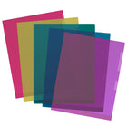 Staples - Chemises à projet en poly, format lettre, couleurs variées, paquet de 5-Fabriquées de polypropylène transparent anti-statique