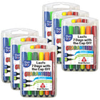 The Pencil Grip Magic Stix Triangular Markers - 12/Pack - 6 Pack-Cap can be off for up to 7 days without drying out