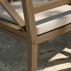 Modway Northlake Outdoor Teak Dining Armchair - Pebble-Cross-Back Frame