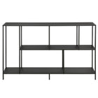 Hudson&Canal Winthrop 52"W Console Table - Blackened Bronze-Features a metal top and shelves