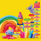 Play-Doh - pack de 50 pots arc-en-ciel-13 couleurs à partager : 3 ou 4 pots de chaque couleur permettent à tout le monde d'avoir sa couleur préférée, incluant bleu foncé, rose, vert, violet, jaune, turquoise, rouge et orange