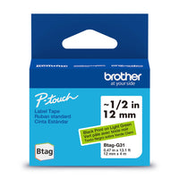 Brother Genuine BTAGG31 Label Tape for P-touch Label Makers - 12 mm W x 4 m L - Black on Light Green-Whatever your project, you have our word on it.Trust Brother, Canada’s reliable label maker brand for all your labelling needs.