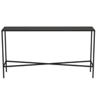 Hudson&Canal - Console Henley 55" de largeur avec plateau en métal - Bronze noirci-Dispose d'un dessus en métal