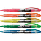 Staples Liquid Chisel Tip Pen-Style Highlighters - Assorted Colours - 5 Pack-For bold, vivid lines