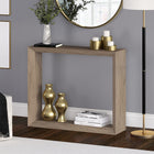 Hudson&Canal Osmond 36"W Console Table - Antiqued Grey Oak-Features easy assembly