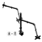 Rocelco 45" Adjustable Desk Riser with Triple Monitor Mount-ADR45 keyboard tray holds a keyboard or a laptop