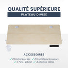 MotionGrey - Bureau assis-debout électrique Ergo2 réglable en hauteur, 40 po de largeur, avec réglages mémorisés - Brun clair-8