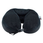 ObusForme Microbead Travel Neck Pillow-Flat rear section and compact neck pad prevent forward push when leaning back against seat