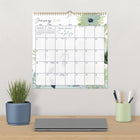 DateWorks 2026 16-Month Spiral Wall Calendar - 12" x 12" - Whisper Song - English-12 monthly calendar pages from January to December 2026