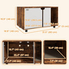 PawHut Hidden Cat Litter Box Enclosure with Sand Drain Pad - Rustic Brown-Sand drain pad to reduce litter tracking, keeping floors clean 