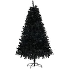 HOMCOM 5' Artificial Christmas Tree with Auto Open - Steel Base - Black-5ft/1.5m tall in a wide shape, providing a healthy, natural look 