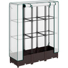 Outsunny Raised Garden Bed with Trellis - 47" x 16" x 50" - Brown-Supportive trellises offer ample space for plant growth
