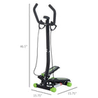 Soozier Mini Stepper with Resistance Bands - Stair Stepper with LCD Monitor for Home Gym-Two adjustable hydraulic resistance cylinders provide a smooth stepping motion   
