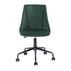 FurnitureR Cian Velvet Upholstered Task Chair - Green-High-quality velvet seat for extra comfort