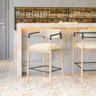 Zuo Equinox Barstool - Oyster Grey/Natural-Assembly not required