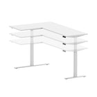 Motionwise - Bureau électrique assis-debout de la série M4 EXEC2 Motionwise, 63 po x 40 po, en forme de L pour Motionwise - Bureau - Blanc-Confort personnalisable : Équipé d’un contrôleur à mémoire programmable permettant de sauvegarder jusqu’à 4 réglages de hauteur avec un affichage LED pour une accessibilité facile.